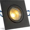 IP44 LED Inbouwspot Finley - Badkamer Of Buiten - Vierkante Spot - Zwart - Warm Wit - 3000K - 5 Watt - Philips