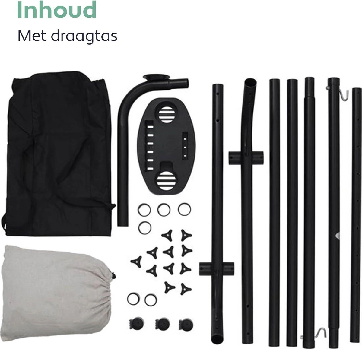 Vita5 Hangmat Met Standaard – 2 Persoons – Incl. Bekerhouder – 205kg Draaggewicht – Grijs 10 Vita5 Hangmat Met Standaard – 2 Persoons – Incl. Bekerhouder – 205kg Draaggewicht – Grijs - Afbeelding 9