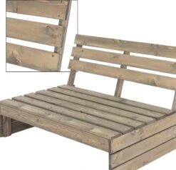 Pro Garden Palletbank - 120 Cm - 2-zits -Buitentuin Winkel 1200x1158 1