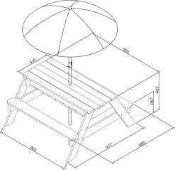AXI Nick Zand & Water Picknicktafel In Antraciet/Bruin - Parasol Blauw/Wit - Picknick Tafel Voor Kinderen Van Hout -Buitentuin Winkel 1200x1159 1