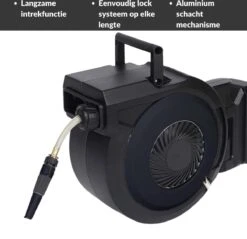 Buxibo - Wandslangenbox 20 Meter + 2 Meter - Tuinslang Met Haspel - 9 Sproei Standen - Slangenhouder 180° Draaibaar - Tuinslanghaspel Zwart+ Gratis Sproeier - Zwart -Buitentuin Winkel 1200x1161 2