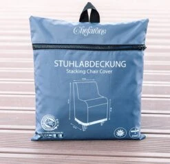 Chefarone Beschermhoes Tuinstoelen - Tuinstoelen Hoes - Tuinmeubelen - Weerbestendig - UV-bescherming - Grijs -Buitentuin Winkel 1200x1162