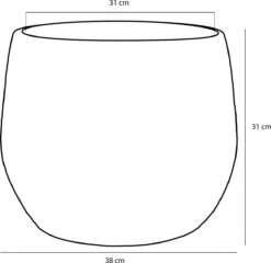 Mica Decorations Clemente Bloempot - H31 X Ø38 Cm - Terracotta - Goud -Buitentuin Winkel 1200x1167 5