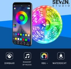 Seventh Studio LED-strip - 10 Meter -Waterdicht - RGB - Bluetooth - App Voor Mobiel - Alexa -Buitentuin Winkel 1200x1167 8