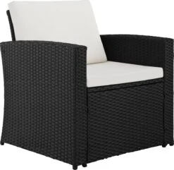 Tectake - Wicker Zitgroep Tuinset Lucca - Zwart - 404131 -Buitentuin Winkel 1200x1170 1