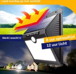 Merkloos Solar Buitenlamp Met Bewegingssensor - Wit Licht - Tuinverlichting Op Zonne-energie - IP65 Waterdicht - 2 Stuks - 97 LEDs - 2700K - Zwart -Buitentuin Winkel 1200x1171 14