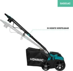VONROC Elektrische Verticuteermachine - Gazonbeluchter – 1300W – Maaibreedte 320 Mm – 4 Dieptestanden (12/9/6/3 Mm) – Incl. 35L. Opvangbak -Buitentuin Winkel 1200x1174 5