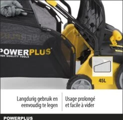 Powerplus POWXG7516 Elektrische Verticuteermachine - Mos Verwijderaar - 1800W - 360mm Maaibreedte- 45L Opvangbak - Incl. Gazonbeluchter/grasbeluchter -Buitentuin Winkel 1200x1177 9