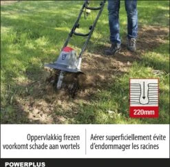 Powerplus POWEG7010 Tuinfrees - 1050W - Werkbreedte 320mm - Werkdiepte Max. 220mm - Incl. 4 Messen 10 Powerplus POWEG7010 Tuinfrees - 1050W - Werkbreedte 320mm - Werkdiepte Max. 220mm - Incl. 4 Messen -Buitentuin Winkel 1200x1178 9