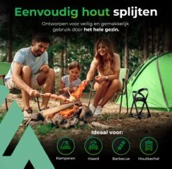 Lighted Lifestyle™| Houtklover Voor Aanmaakhout Incl. Kloofhamer - Houtsplijter - Houtkliever - Snel Haardhout - Gietijzer - Incl. Schroeven -Buitentuin Winkel 1200x1179 19