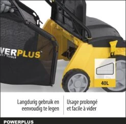 Powerplus POWXG7513 Elektrische Verticuteermachine - Mos Verwijderaar - 1400W - 320mm Maaibreedte - 45L Opvangbak - Incl. Gazonbeluchter/grasbeluchter -Buitentuin Winkel 1200x1179 4