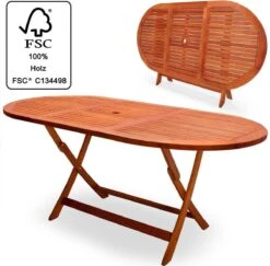 Merkloos Tuintafel Acaciahout - 160x85x75cm - FSC-gecertificeerd -Buitentuin Winkel 1200x1180 1