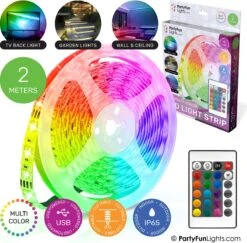 PartyFunLights - LED Strip - Multi-Color RGB - Werkt Op USB - 2 Meter -Buitentuin Winkel 1200x1180 10