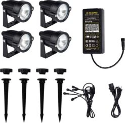 Merkloos Buitenverlichting - Bluetooth Led Tuinspot - LED Tuinspots - Tuinlampen - Te Besturen Met Mobiele App - RGB Multicolour - Waterdicht IP66 - 4 Stuks -Buitentuin Winkel 1200x1181 13