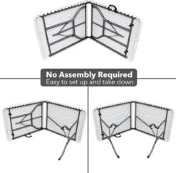 MaxxGarden Klaptafel - Inklapbare Tafel - Opvouwbare Tuintafel - Weerbestendig - Inclusief Handvat - 180x70x74 -Buitentuin Winkel 1200x1183 3