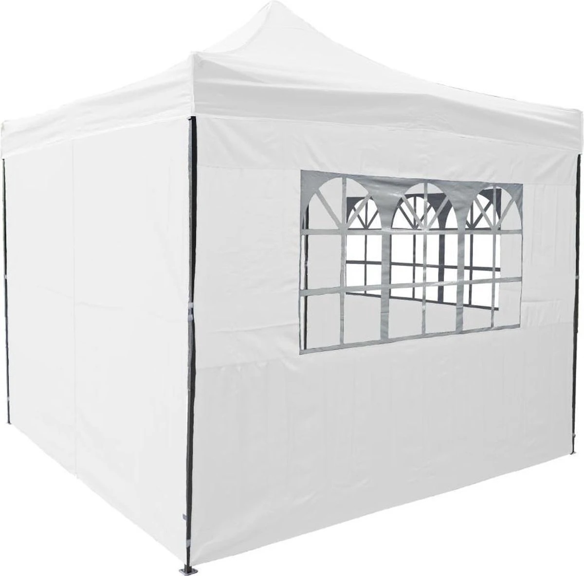 Garden Royal Easy Up Partytent 3x3 Met 4 Zijwanden Wit Waterdicht 3 Garden Royal Easy Up Partytent 3x3 Met 4 Zijwanden Wit Waterdicht