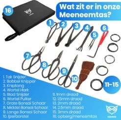 Good2know Bonsai Gereedschap Set – 16 Delig – Bonsai Starters Kit – Bonsai Boompje Verzorgingskit - Tuingereedschap -Buitentuin Winkel 1200x1187 13