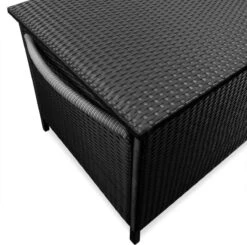 Casaria Wicker Opbergbox - Waterdicht 121,5cm Met Wielen - Grijs -Buitentuin Winkel 1200x1188