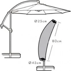 Pro Garden ProGarden Luxe Zweefparasolhoes - Zweefparasol Hoes -Buitentuin Winkel 1200x1191