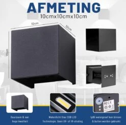 WRH - Set Van 2 Wandlamp Binnen Industrieel - Wandlamp Buiten - Waterdicht IP65 - Industrieel Modern - Set Van 2 -Buitentuin Winkel 1200x1192 20