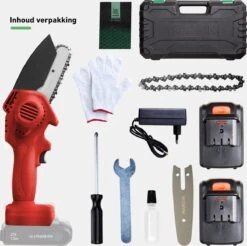 Mardin Mini Kettingzaag - Snoeizaag - Kettingzaag - Kettingzaag Electrisch Met 2 Accu - Inclusief Koffer - 1 Extra Accu - Rood -Buitentuin Winkel 1200x1193 5