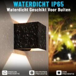 WRH - Set Van 2 Wandlamp Binnen Industrieel - Wandlamp Buiten - Waterdicht IP65 - Industrieel Modern - Set Van 2 -Buitentuin Winkel 1200x1194 11