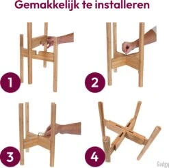 Gadgy Bamboe Plantenstandaard 2 St - Plantentafel - Plantentafeltje Voor Binnen - Plantenrek - Uitschuifbaar - Hout - Ø 20 Tot 30 Cm -Buitentuin Winkel 1200x1194 8