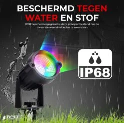 Bolt Electronics ® Tuinspot – Tuinverlichting LED Buiten – Hanglamp Buitenverlichting – Prikspot Buitenlamp - RGB Lamp – Bedienbaar Via App Tuinlamp – IP68 Waterdicht Muurlamp – Wandlamp – Verlichting Terras En Tuin – 9 Stuks -Buitentuin Winkel 1200x1195 25