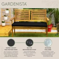 Gardenista Tuinbankkussen - Patio Meubilair Buiten 3-zitter BankKussen Voor Tuin -tuinkussen Voor Tuin Bank - Zachte En Lichtgewicht Waterbestendig Materiaal - 140cm X 47cm -Buitentuin Winkel 1200x1198 15