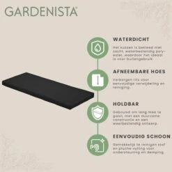 Gardenista Tuinbankkussen - Patio Meubilair Buiten 3-zitter BankKussen Voor Tuin -tuinkussen Voor Tuin Bank - Zachte En Lichtgewicht Waterbestendig Materiaal - 140cm X 47cm -Buitentuin Winkel 1200x1198 16