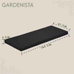 Gardenista Tuinbankkussen - Patio Meubilair Buiten 3-zitter BankKussen Voor Tuin -tuinkussen Voor Tuin Bank - Zachte En Lichtgewicht Waterbestendig Materiaal - 140cm X 47cm -Buitentuin Winkel 1200x1198 17