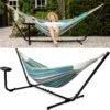 Vita5 Hangmat Met Standaard – 2 Persoons – Incl. Bekerhouder – 205kg Draaggewicht – Groen/Blauw 2 Vita5 Hangmat Met Standaard – 2 Persoons – Incl. Bekerhouder – 205kg Draaggewicht – Groen/Blauw -Buitentuin Winkel 1200x1198 21
