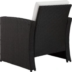 Tectake - Wicker Zitgroep Tuinset Lucca - Zwart - 404131 -Buitentuin Winkel 1200x1198 5