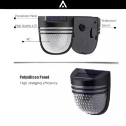 Arisenn® Moon Crystal Solar Buitenlamp - IP65 Waterdicht - Prachtige Solar Technologie Monokristal Zonnepaneel Wandlamp - 3000K Warm Wit (sfeervol) - Tuinverlichting Op Zonne-energie | Schutting Wand Licht -Buitentuin Winkel 1200x1198 58