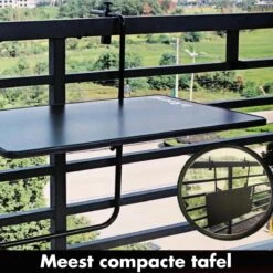 Balkontafel Inklapbaar – Zwart – 60 X 60 X 70 Cm – Hout Balkontafeltje Hangend Balkonbar Balkontafels Opklapbaar Hangtafel Balcony Table – Ophangbaar Voor Aan Het Balkon – Vouwtafel Wandtafel Inklapbare Tafel – Bijzettafel – Buiten Tafeltje Klaptafel -Buitentuin Winkel 1200x1199 8