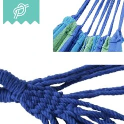 Dubbele Hangmat Blauw - 1 Of 2 Persoons - Lig Oppervlak 190x150cm - Lengte 260cm -Buitentuin Winkel 1200x1200 1002