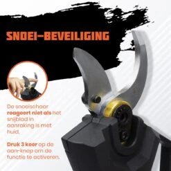 Reichlër® Elektrische Snoeischaar - 40 Mm Snijdiameter - 2x Accu - Anti-cut Functie - Heggenschaar - Takkenschaar - Zwart -Buitentuin Winkel 1200x1200 1018
