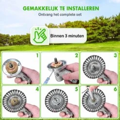 Merkloos SlimShop Onkruidborstel - Bosmaaier Grastrimmer - Onkruid - Onkruidkrabber - Voegenborstel - Onkruidverwijderaar - Max 10.000 Toerental P/m - 20CM -Buitentuin Winkel 1200x1200 1043
