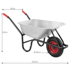 Gardebruk Kruiwagen 100L - Luchtband - 250kg Draagkracht Zilver -Buitentuin Winkel 1200x1200 1046