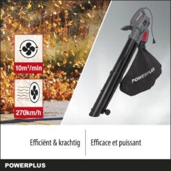 Powerplus POWEG9013 Elektrische Bladblazer - Bladzuiger En -versnipperaar - 3300W - Blazen - Zuigen - Versnipperen - Incl. 40L Opvangzak -Buitentuin Winkel 1200x1200 1100