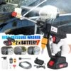 Merkloos Elektrische Accu-Hogedrukreiniger - 20Bar - Multifunctioneel Mondstuk - Draagbaar Oplaadbaar Snoerloos - Reinigingsspuitpistool - Met Rijke Accessoires - Voor Makita 18V-batterij - Voor Auto, Tuin, Terras, Raam (Zwart) -Buitentuin Winkel 1200x1200 1153