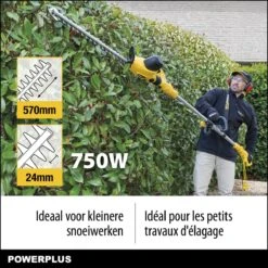 Powerplus POWXG2043 Elektrische Heggenschaar - 750W - Snoeien En Knippen - Zwaardlengte 570mm - Mesafstand 24mm - Telescopisch - Draaibaar Handvat - Haagschaar Voor Tuinonderhoud -Buitentuin Winkel 1200x1200 1168