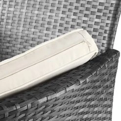 Casaria Polyrattan Tuinbank - Incl. Tafel & Kussens 7 Cm - Grijs -Buitentuin Winkel 1200x1200 123