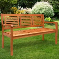 Casaria Tuinbank - FSC®-Gecertificeerd Eucalyptushout - 153cm Bruin -Buitentuin Winkel 1200x1200 132