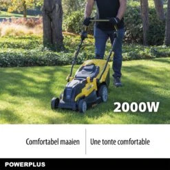 Powerplus POWXG6281 Elektrische Grasmaaier - Grasmachine Voor Middelgrote En Grote Tuin - 2000W - Maaibreedte 420mm - Verstelbare Maaihoogte - Mulching Functie - Incl. 40L Opvangbak -Buitentuin Winkel 1200x1200 1328