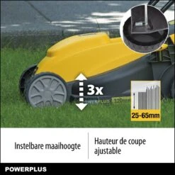 Powerplus POWXG6212T Elektrische Grasmaaier - Grasmachine Voor Kleine En Middelgrote Tuin - 1300W - Maaibreedte 320mm - Verstelbare Maaihoogte - 30L Opvangbak - Incl. Grastrimmer 250W -Buitentuin Winkel 1200x1200 1336