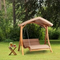 Bermuda Hollywoodschommel Tuinschommelbank 130 Cm 2-zits Zonneluifel -Buitentuin Winkel 1200x1200 136