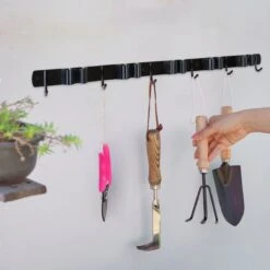 Bezem Ophangsysteem – Bezemhouder – Tuingereedschap – RVS – 5 Houders – 6 Haken - BAULK® -Buitentuin Winkel 1200x1200 1405