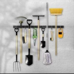 Bezem Ophangsysteem – Bezemhouder – Tuingereedschap – RVS – 5 Houders – 6 Haken - BAULK® -Buitentuin Winkel 1200x1200 1406