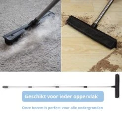 De Blaffende Kat 2 In 1 Rubberen Bezem – Bezem Binnen & Buiten – Vloerwisser Met Steel - Vloertrekker – Veger - Extra Lang 160cm -Buitentuin Winkel 1200x1200 1421
